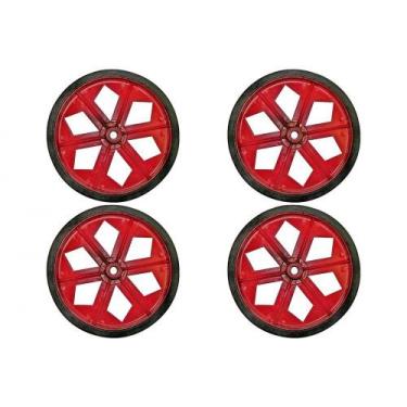 Imagem de Kit C/4 - Roda Carrinho Feira Politex