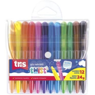 Imagem de Giz de Cera Fino Retrátil NEW TWIST 12 Cores - Summit