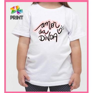 Imagem de Camiseta Infantil Amor da DINDA  Est. Menina  - MADRINHA  Zlprint , 14