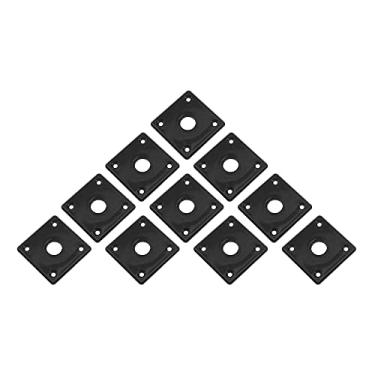 Imagem de 10 peças de plástico Yootones placas quadradas compatíveis com guitarra Epiphone Les Paul (preto)