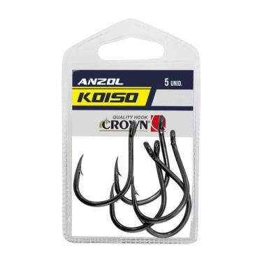 Imagem de Anzol Crown Koiso Black Nº24 Feito Em Aço Carbono Forjado 5 Unidades P