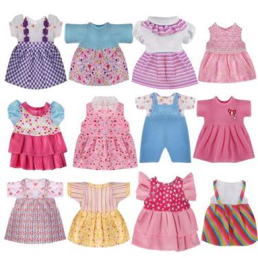 Imagem de Conjunto de 12 Roupas para Bonecas de 30 a 40cm - YAYYAY