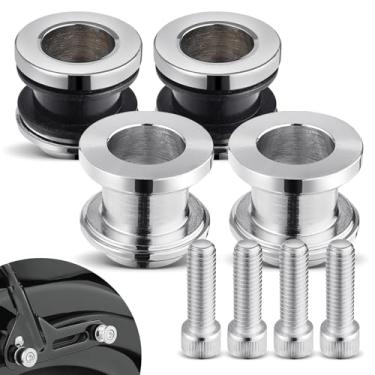 Imagem de Benlari Kits de hardware de ancoragem de quatro pontos de liberação rápida Sissy Bar bagageiro motocicleta apto para Harley Softail FLDE, FLHC, FLHCS, FLSL, FXBB e FXST modelos 2018-2024, cromado