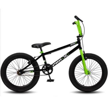 Imagem de Bicicleta Aro 20 Bmx Pro-X Infantil Série 1 - Preto+Verde - PRÓ X