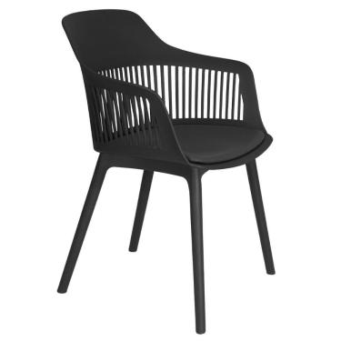 Imagem de Cadeira De Jantar E Cozinha Marcela Estofada Em Tecido Suede Preto