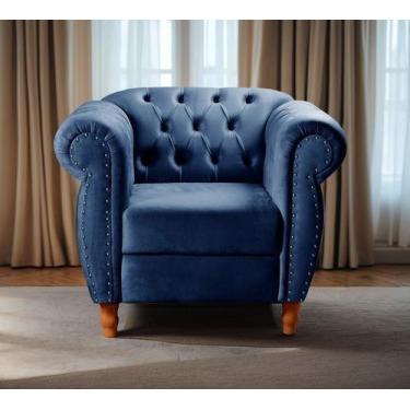 Imagem de Sofá Nobreza Poltrona Chesterfield Vintage Retrô Clássico - Bella Deco