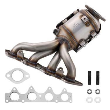 Imagem de SYKRSS Kit conversor catalítico coletor de escape compatível com Kia compatível com Hyundai - Accent 2012-2017, Veloster 2012-2017, Soul 2012-2014, Rio 2012-2016 - L4 1.6L (compatível com EPA)