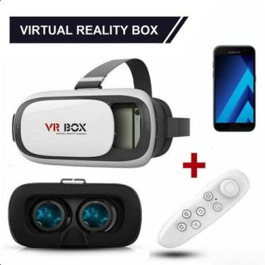 Imagem de Óculos VR Box 2.0 Realidade Virtual para Celular, 3D + Controle Inovad