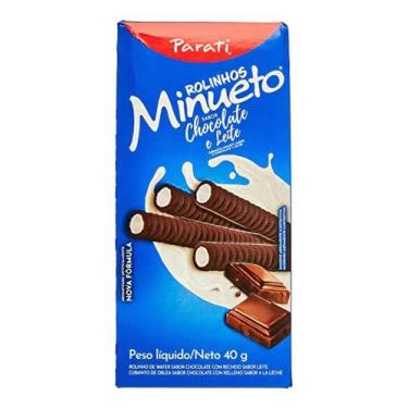Imagem de Kit c/ 6 Wafer Minueto Rolinho Chocolate e Leite 40g
