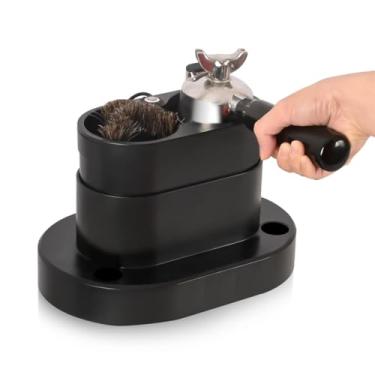 Imagem de Máquina automática de limpeza de filtro de café expresso - Portafilters elétricos Máquina de escova de limpeza de sugador de disco de café para caixa de batida em pé comercial acessórios de café