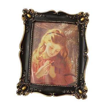 Imagem de Fxzqgnh Porta-retratos Estilo Vintage, Molduras de Resina, Suportes Criativos para Exibição em Mesas, Decoração para Escritório, Mesa, Corredor E Casa, Preto, Tamanho real