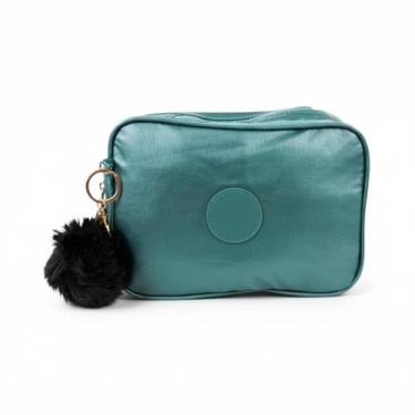 Imagem de Estojo Escolar 100 Pens 2 Zíper Box Metalizado Acompanha Chaveiro e Ta