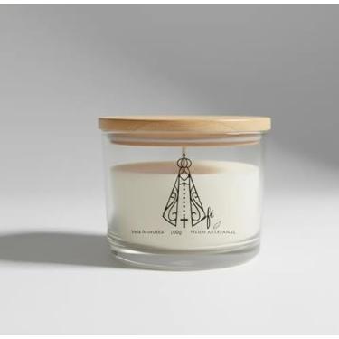 Imagem de Vela Aromática Nossa Senhora Aparecida, Cera de Coco, Premium