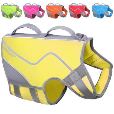 Imagem de Colete salva-vidas para cães VIVAGLORY Sports Style Neoprene amarelo g