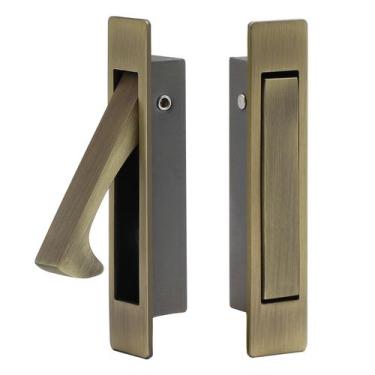 Imagem de Puxador de porta de embutir Dontay para porta de correr, aço inoxidáve