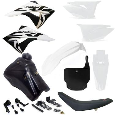 Imagem de Kit Plástico Carenagem Number X cell Crf 230 2007 2008... Tanque 7 Litros