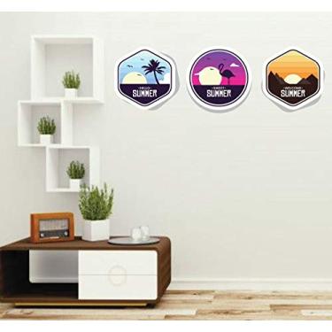 Imagem de Adesivo Parede Summer Kit 3 uni tamanho total 125x40cm