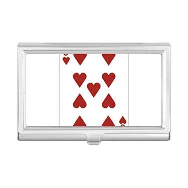 Imagem de Caixa de bolso com estampa de cartas de baralho coração 9