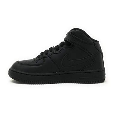 Imagem de NIKE Boy's Air Force 1 Mid Basketball Shoes Black/Black Size 11.5C
