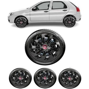 Imagem de Jogo Calota Esportiva Velox Preto Fiat Uno Aro 15 - ELITTE MOTORS