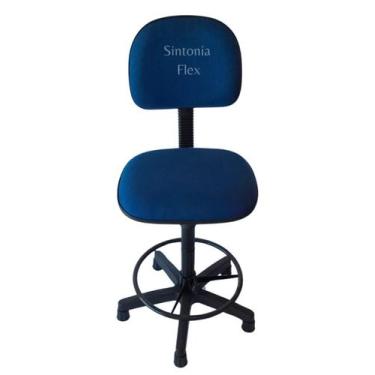 Imagem de Cadeira Caixa Alta Aro Base Sapata Fixa Pra Recpçao Balcao - Sintonia 