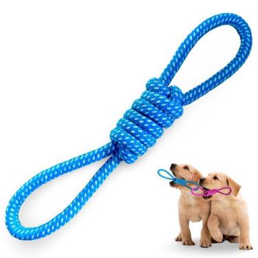 Imagem de Brinquedo Pet Corda Resistente Forte Interativo para Cachorro Cães Cor