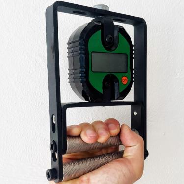 Imagem de Dinamômetro de mão digital, testador de força de preensão 330LBS/150G com alça ajustável, exercitador de aperto de mão reforçado, display digital LCD, aço estrutural de carbono, para academi