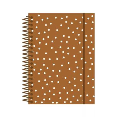 Imagem de Caderno Universitário 1 Matéria 80 Folhas Capa Dura Espiral Duplo Dots Confetti Rosa