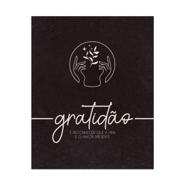 Imagem de Placa Decorativa Decoração Frase Gratidão 20x25 - Estúdio Amora