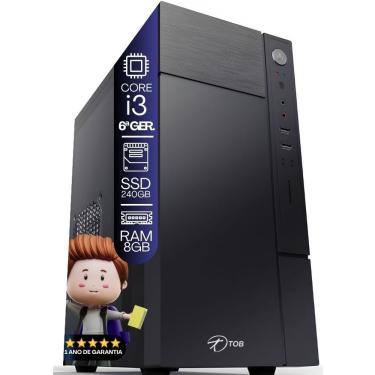Imagem de Computador Tob Intel Core I3 6ªgeração Memória 8gb Ssd 240gb Win10 Trial Desktop Pc Cpu