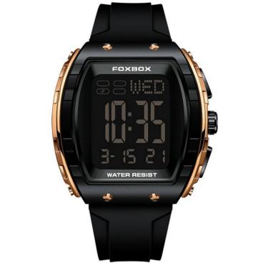 Imagem de Relógio Digital Esportivo Masculino Design Tonneau Impermavel Pulseira de Silicone