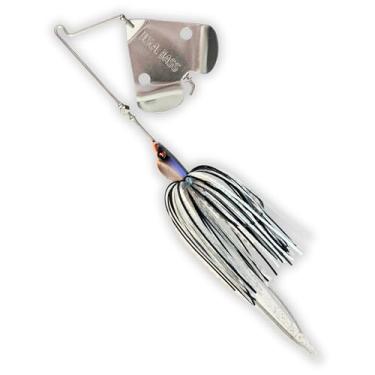 Imagem de U.S.A. BASS TACKLE Isca de pesca premium Stiletto Buzzbait Largemouth Smallmouth Spotted Bass Hover Head Saia de silicone personalizada Bubble Blade Clacker Gancho resistente (Threadfin Shad, 14 g)