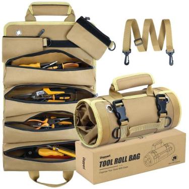 Imagem de Bolsa de ferramentas Uopyeri Roll Up Heavy Duty Waterproof Khaki
