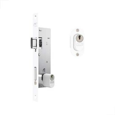 Imagem de Fechadura Porta Pivotante Trinco Rolete Stam 601 Branco