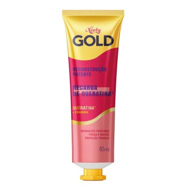 Imagem de Recarga de Queratina Niely Gold Reconstrução Potente 80ml