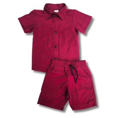 Imagem de Conjunto Infantil Menino Camisa e Short Confortável Em Viscolinho - Ya