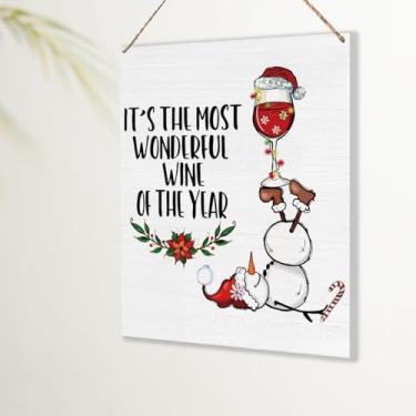 Imagem de Sinal engraçado de decoração de bar de Natal Natal Natal decorações de natal presentes para mulheres homens maravilhoso vinho inverno parede porta pendurado decoração sinal para casa escritório