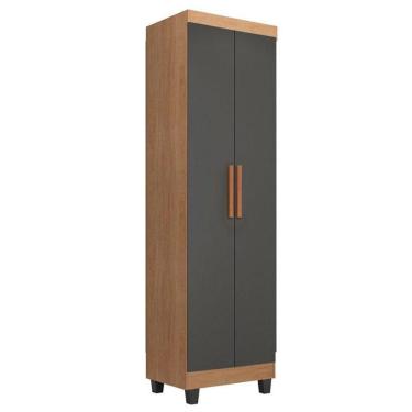 Imagem de Armário Multiuso Lite Nature Cinza - Móveis Leão