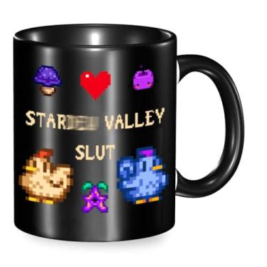 Imagem de Caneca de café divertida Stardew Valley Slut, Stardew Valley Merch, presentes exclusivos Stardew Valley, 325 ml, caneca de cerâmica novidade para mulheres e homens gamer