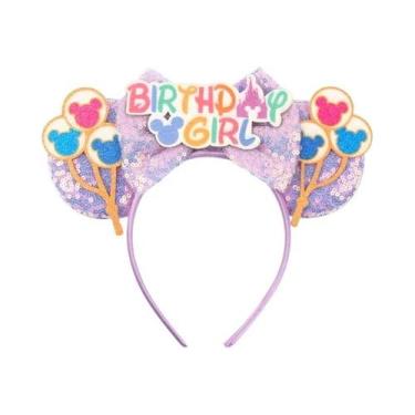 Imagem de Tiara De Aniversário Minnie Mouse Para Meninas, Acessórios De Cabelo C