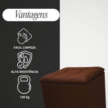 Imagem de Puff Pufe Baú Quadrado Chamativo Moderno Sala Quarto Cozinha - Realiza