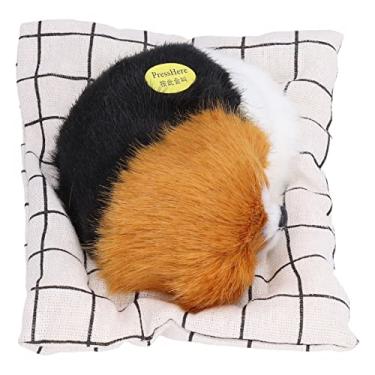 Imagem de KIMISS Faça Som de Brinquedo de Pelúcia para Cachorro Dormindo - Boneca de Cachorro de Simulação Fofa Com Almofada para Decoração de Casa e Brincadeira - Brinquedo Interativo de Com Som de Latido