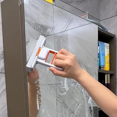 Imagem de Mini esfregão retrátil e dobrável – Esfregão compacto de mesa para cozinha, banheiro, sala de estar e janelas de carros, secagem dupla