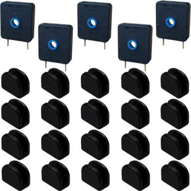 Imagem de 20 Borracha Trempe + 5 Interruptor Fogão Cooktop Fischer - Brazan