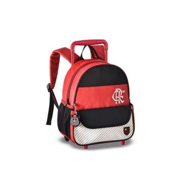 Imagem de Mochila Crache Flamengo Time Rubro Infantil Pequena Rodinha - Clio