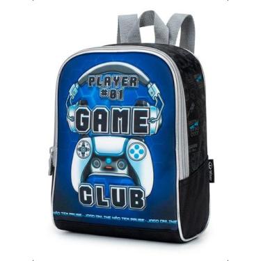 Imagem de Lancheira Térmica Escolar Infantil Reforçada Game Clube -, Azul