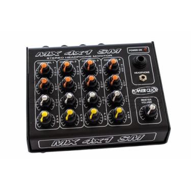 Imagem de Amplificador Power Click Mixer Mx 4X1 Sm Com Fonte