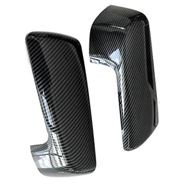 Imagem de TOTMOX Capa para espelho retrovisor lateral capa para espelho retrovisor com fibra de carbono/preto 2019-2023 compatível com Chevrolet Silverado 1500 compatível com GMC Sierra 1500