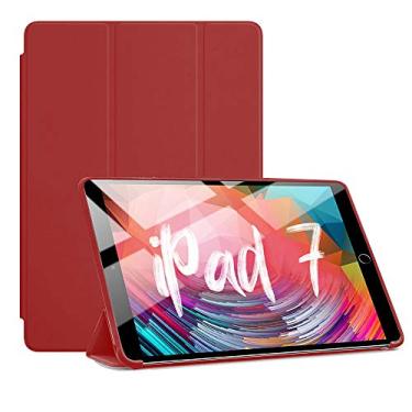 Imagem de Capa Case iPad 7 10,2' A2197 A2200 A2198 + Caneta Touch (Vermelho)