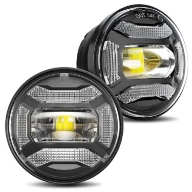 Imagem de LX-LIGHT DOT Black 60W 4,5 polegadas LED passando luz com DRL LED faróis de neblina para motocicletas lâmpada auxiliar projetor de motocicleta lâmpada de condução